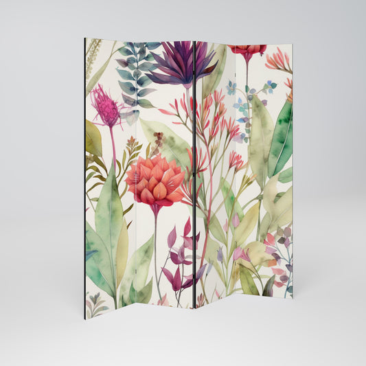 HERBAL FIESTA Decorative 4-Panel Room Divider