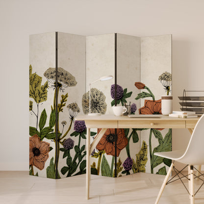 SPROUT ELEGANCE Dekorativ rumsavdelare med 5 paneler