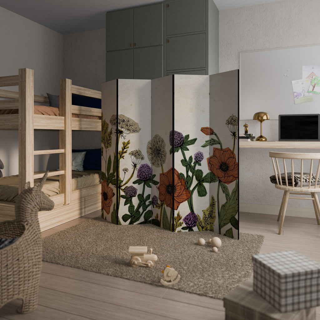 SPROUT ELEGANCE Dekorativ rumsavdelare med 5 paneler