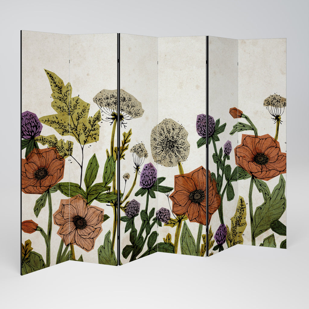 SPROUT ELEGANCE Dekorativ rumsavdelare med 6 paneler
