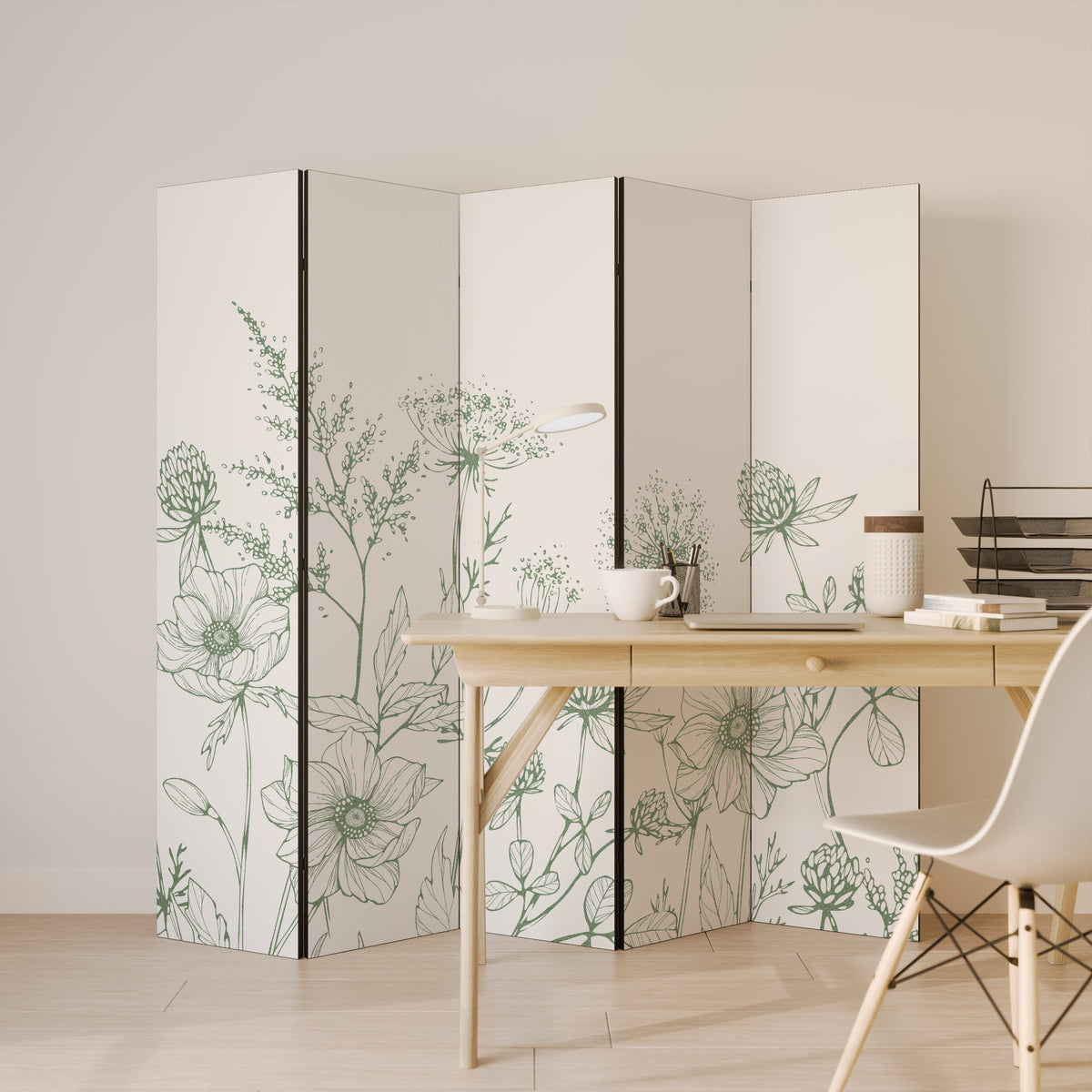 WILDER BEAUTY Dekorativ rumsavdelare – 5 paneler