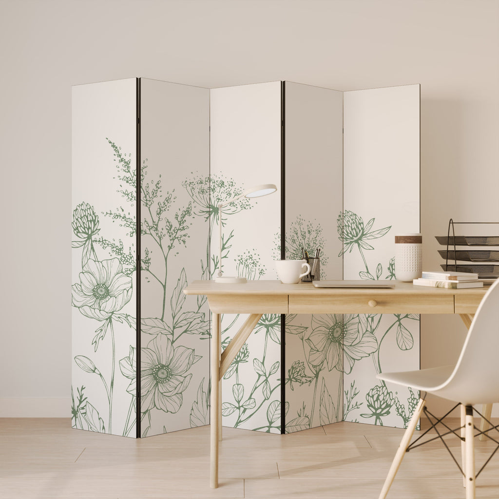 WILDER BEAUTY Dekorativ rumsavdelare med 5 paneler