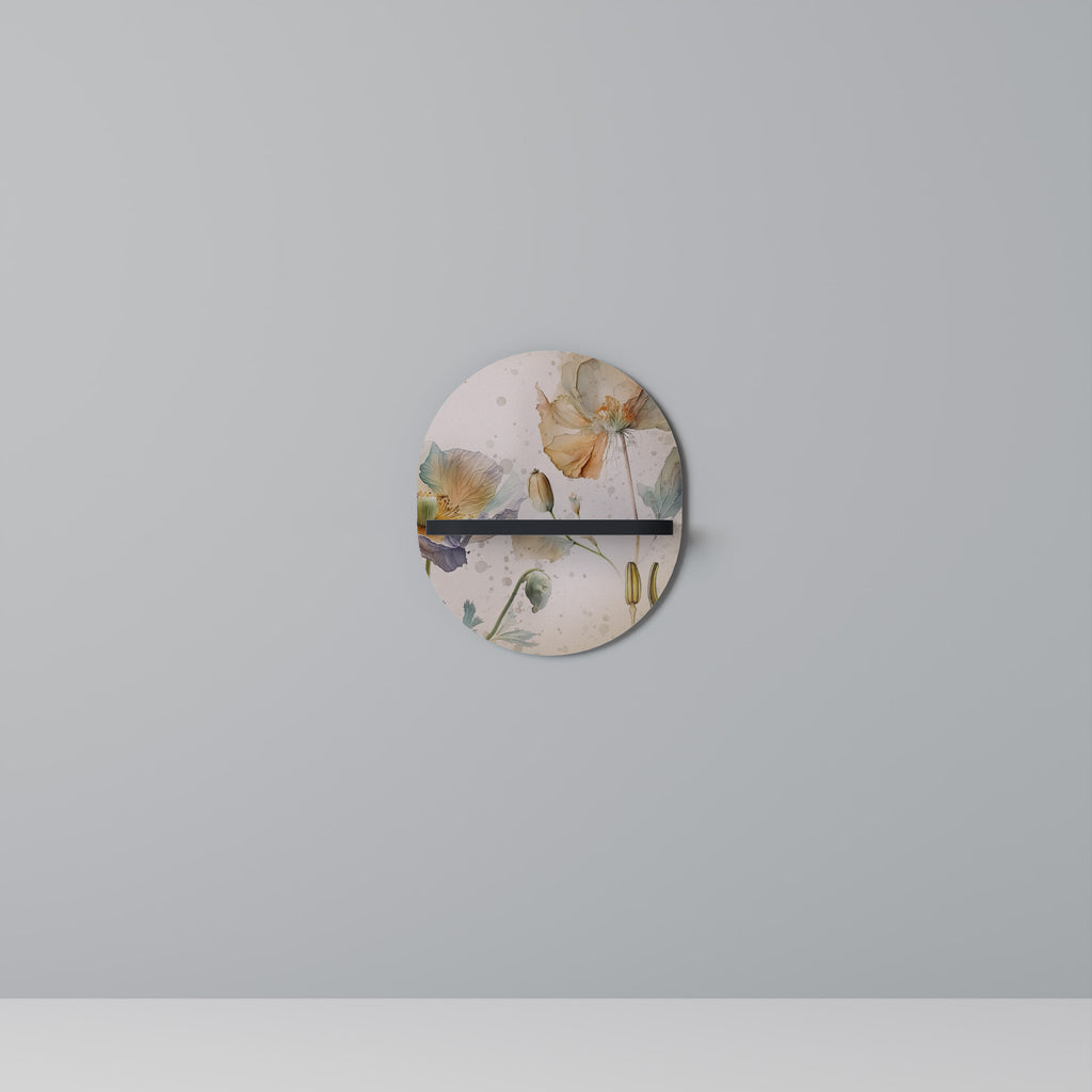 MJUKA POPPY Oval konsthylla i svart finish