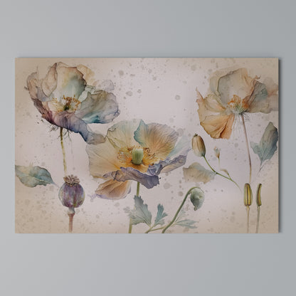 SOFTEN POPPY Horizontal Canvas Print
