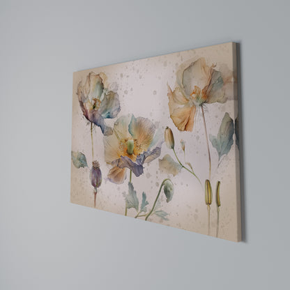 SOFTEN POPPY Horizontal Canvas Print