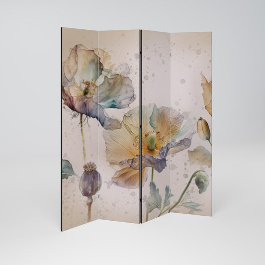 SOFTEN POPPY Rumsavdelare 4 paneler
