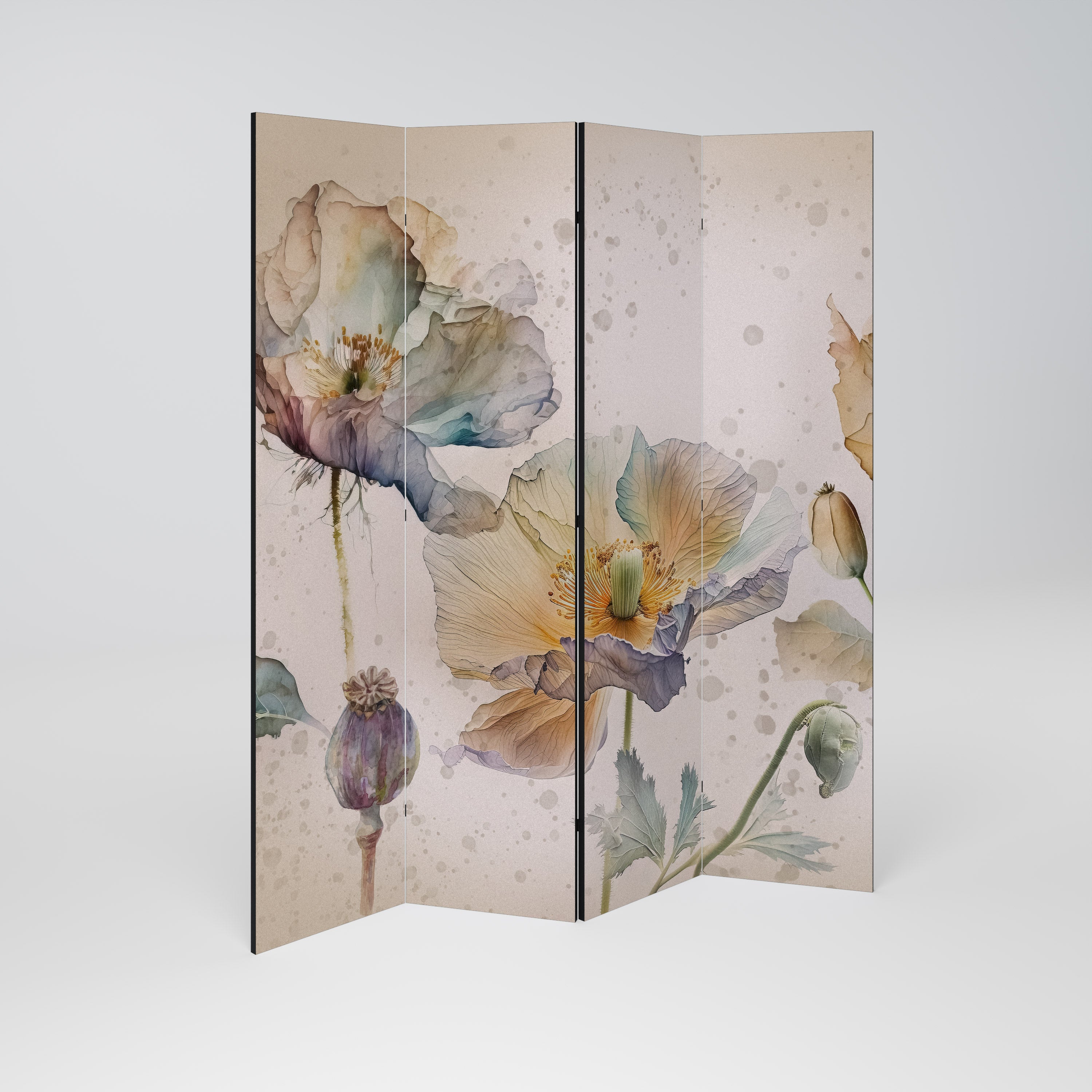 SOFTEN POPPY Rumsavdelare 4 paneler
