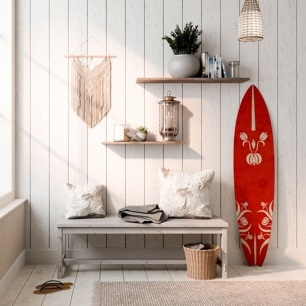 FLOWERY ORNATE Surfboard Decorative Panel