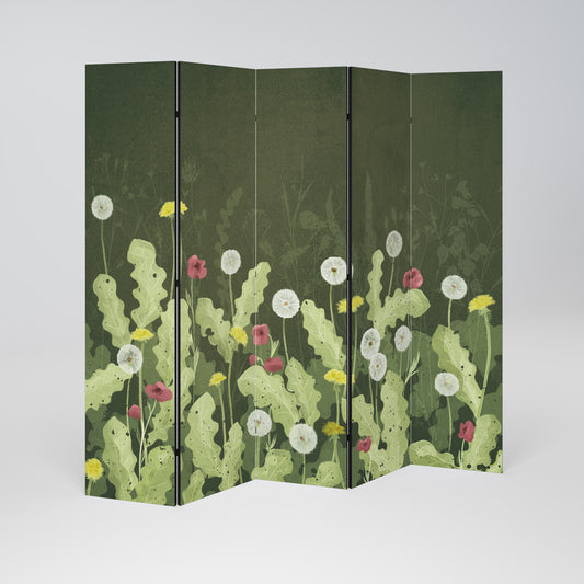 DANDELION AMUSE Dekorativ rumsavdelare – 5 paneler