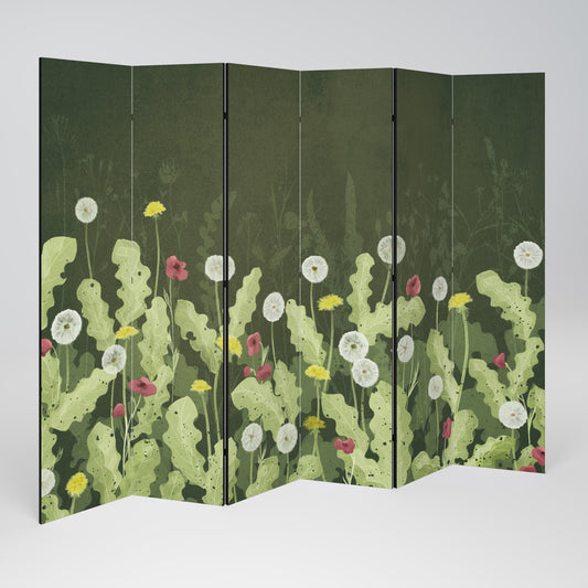 DANDELION AMUSE Decorative 6-Panel Room Divider