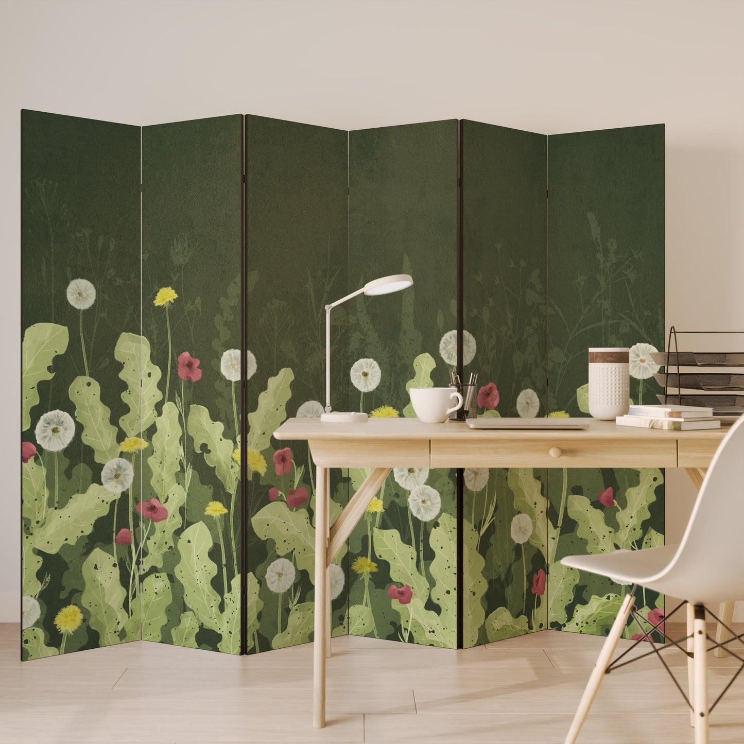 DANDELION AMUSE Decorative 6-Panel Room Divider