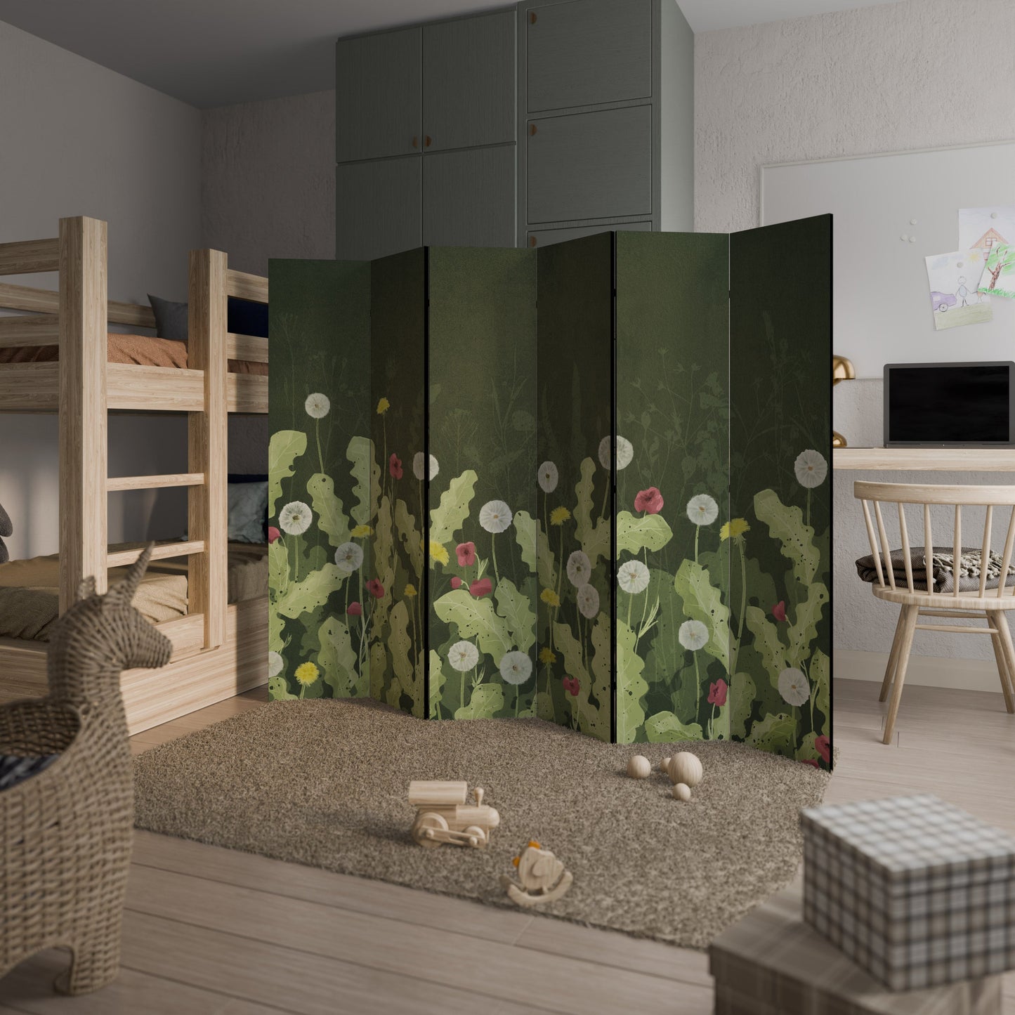 DANDELION AMUSE Decorative 6-Panel Room Divider