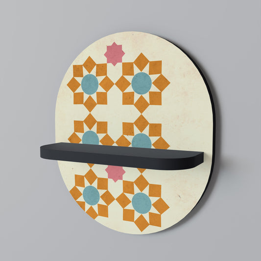 BLOMMAD DEKOR Oval konsthylla i svart finish