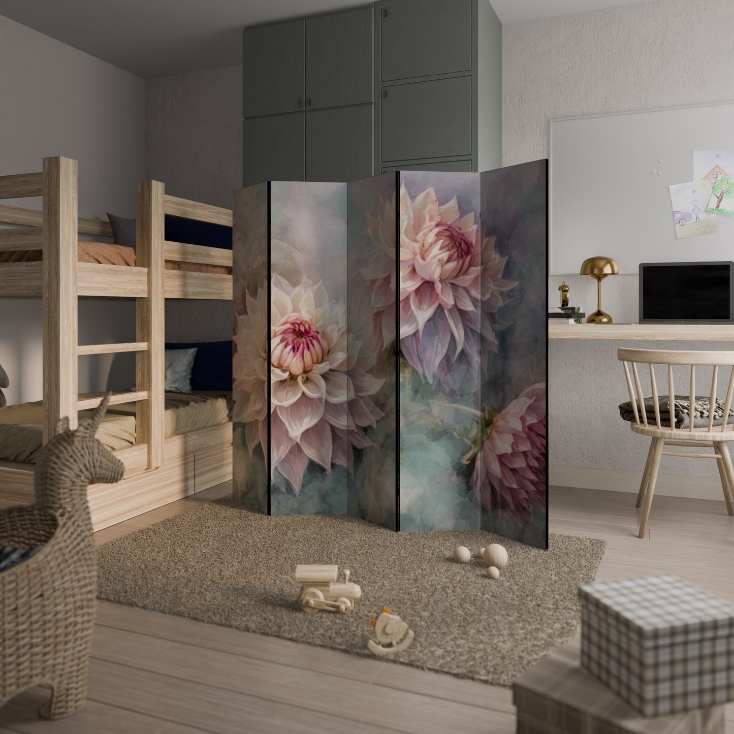 LUMINOUS GARDEN Dekorativ rumsavdelare med 5 paneler