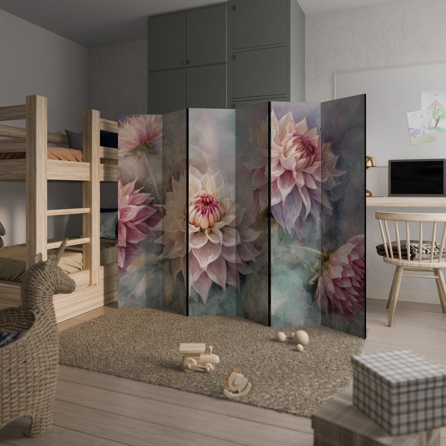 LUMINOUS GARDEN Dekorativ rumsavdelare med 6 paneler