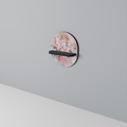 CHERRY BLOSSOM Oval konsthylla i svart finish