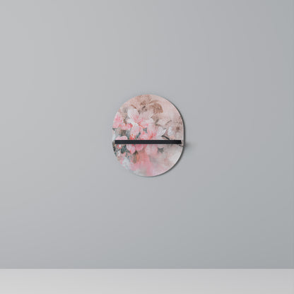 CHERRY BLOSSOM Oval konsthylla i svart finish