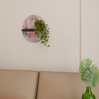 CHERRY BLOSSOM Oval konsthylla i svart finish