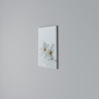FLEETING WHITE PETALS Vertical Canvas Print