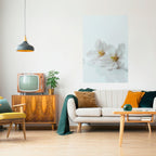 FLEETING WHITE PETALS Peel and Stick Vertical Poster