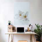 FLEETING WHITE PETALS Peel and Stick Vertical Poster