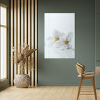 FLEETING WHITE PETALS Peel and Stick Vertical Poster