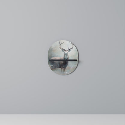 FOREST KING Oval konsthylla i svart finish