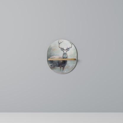 FOREST KING Oval Konsthylla I Ekeffekt