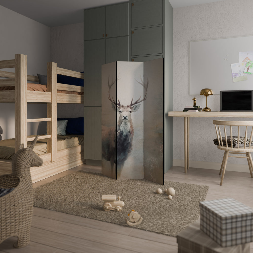 FOREST KING Dekorativ rumsavdelare – 3 paneler