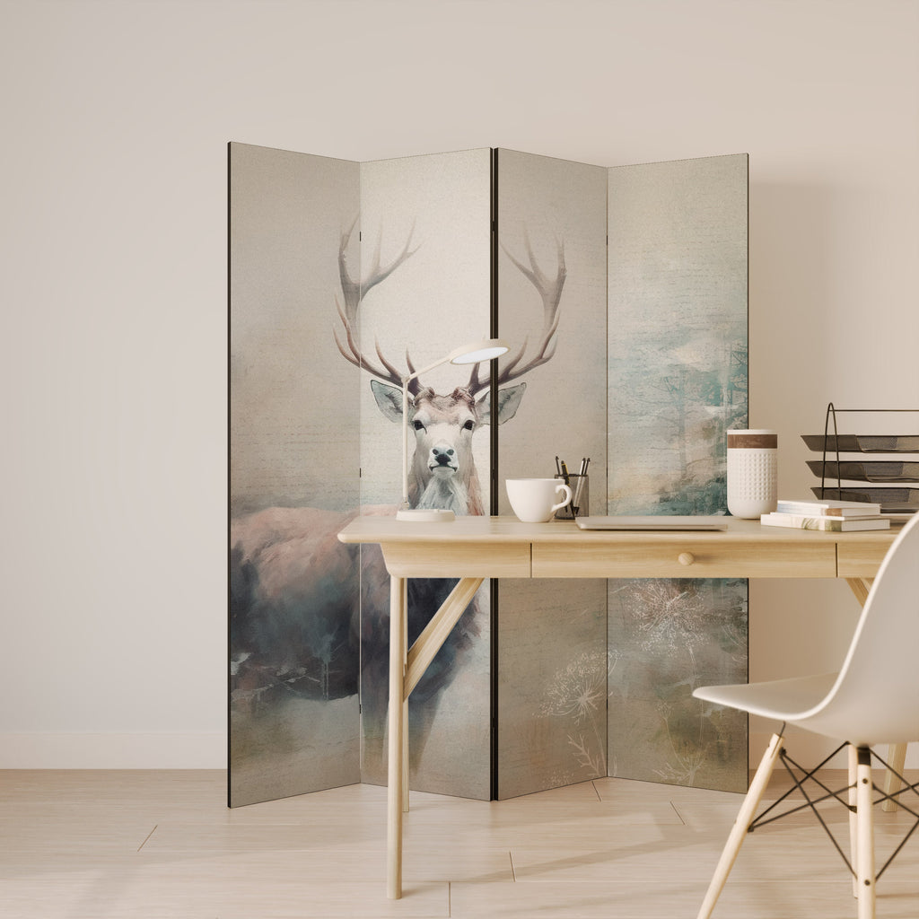 Dekorativ rumsavdelare FOREST KING med 4 paneler