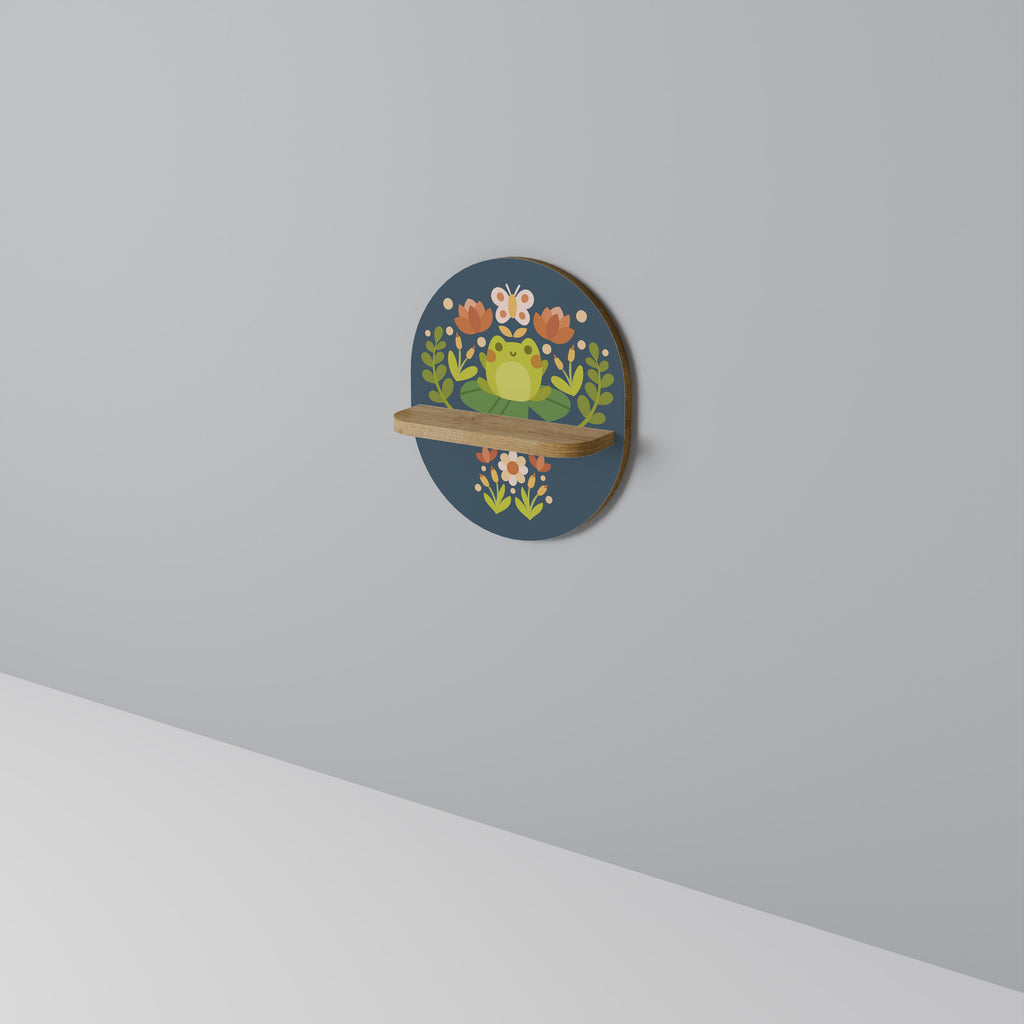 ÄNGSIDYLL Oval Konsthylla I Ekeffekt