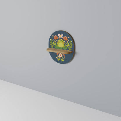ÄNGSIDYLL Oval Konsthylla I Ekeffekt