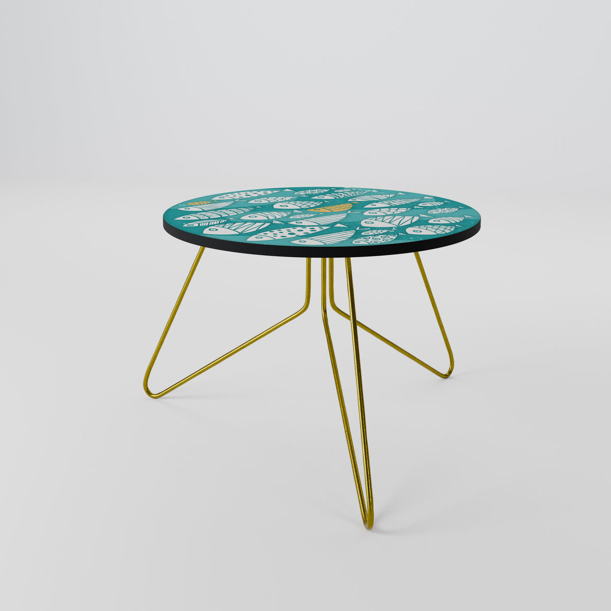 FISHY FOLK ART Coffee Table