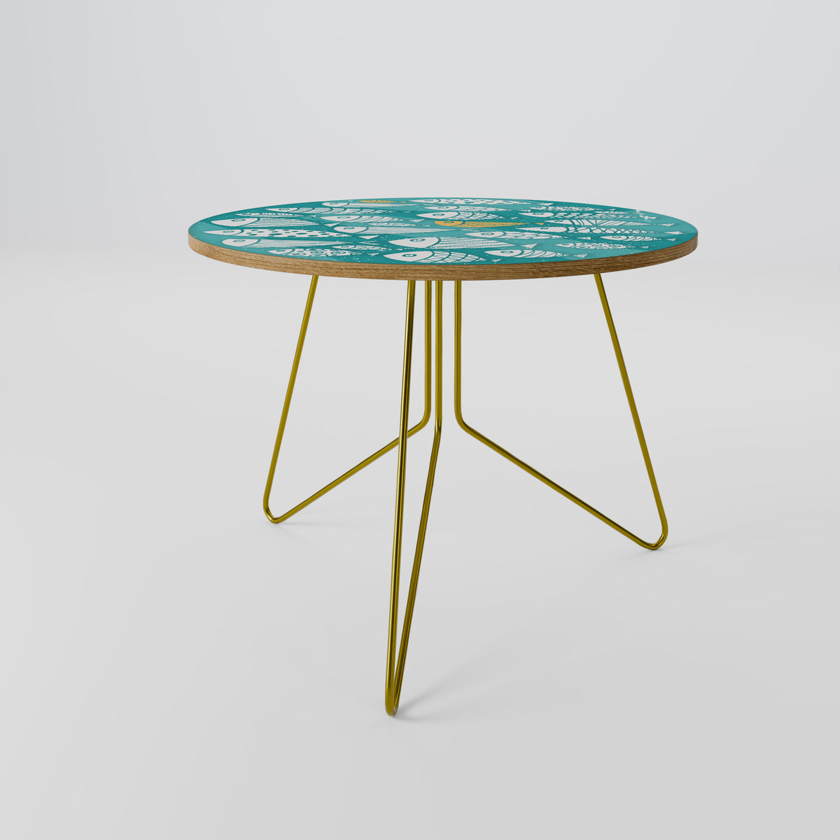 FISHY FOLK ART Coffee Table