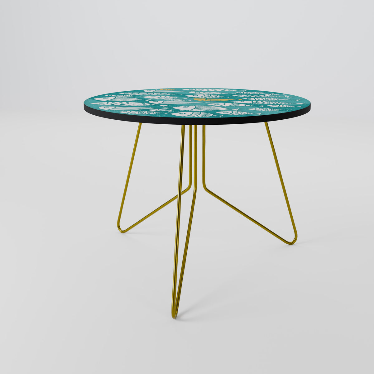FISHY FOLK ART Coffee Table