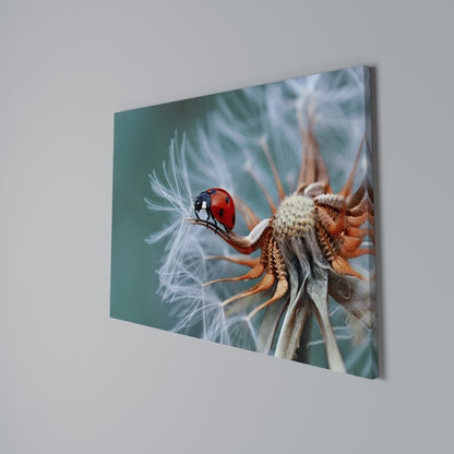 LADYBUG BALANCE Horizontal Canvas Print