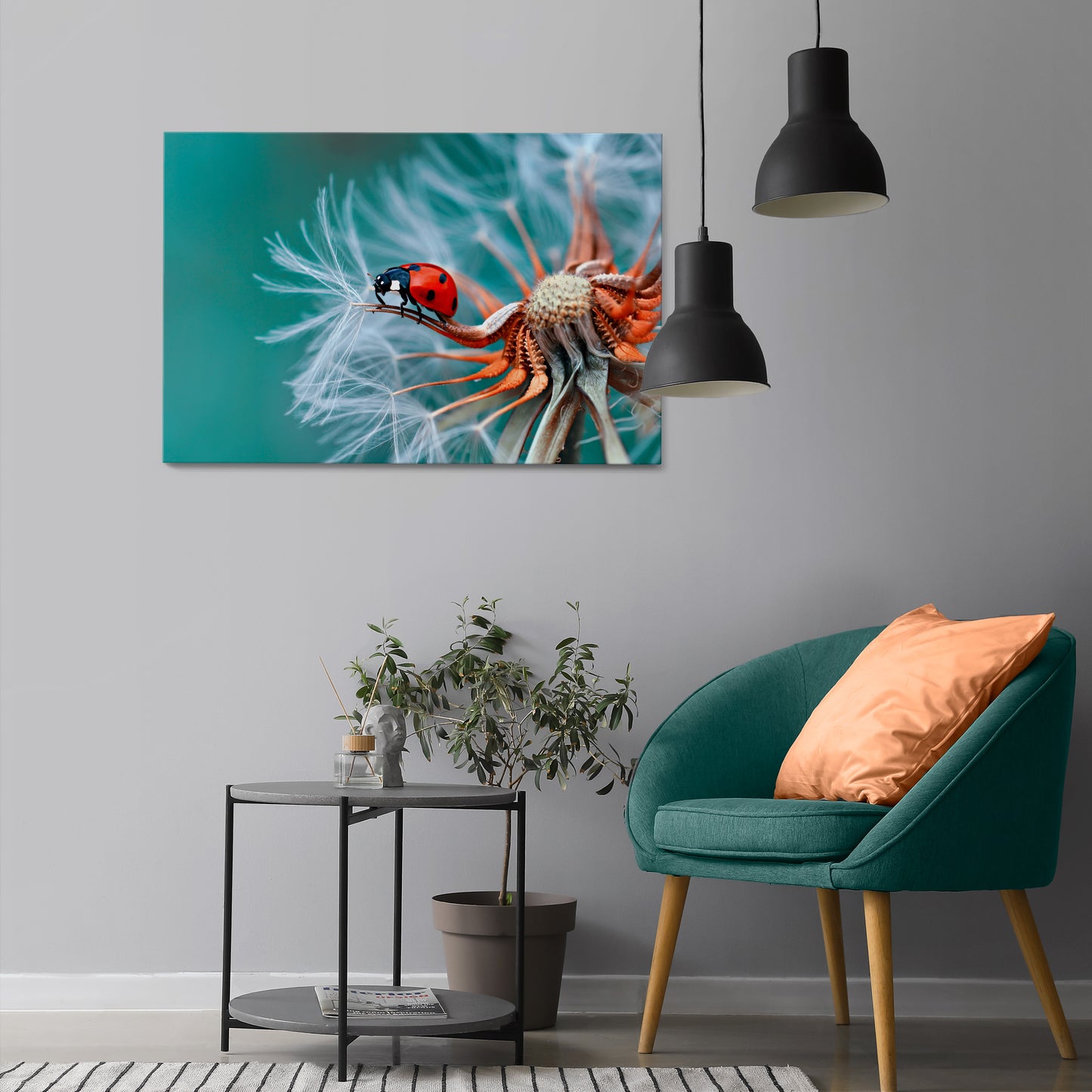 LADYBUG BALANCE Horizontal Canvas Print