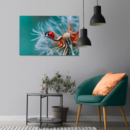 LADYBUG BALANCE Horizontal Canvas Print