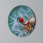 LADYBUG BALANCE Round Wall Art