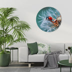 LADYBUG BALANCE Round Wall Art