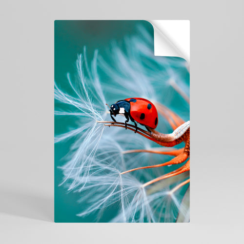 LADYBUG BALANCE Självhäftande Vertikal Poster