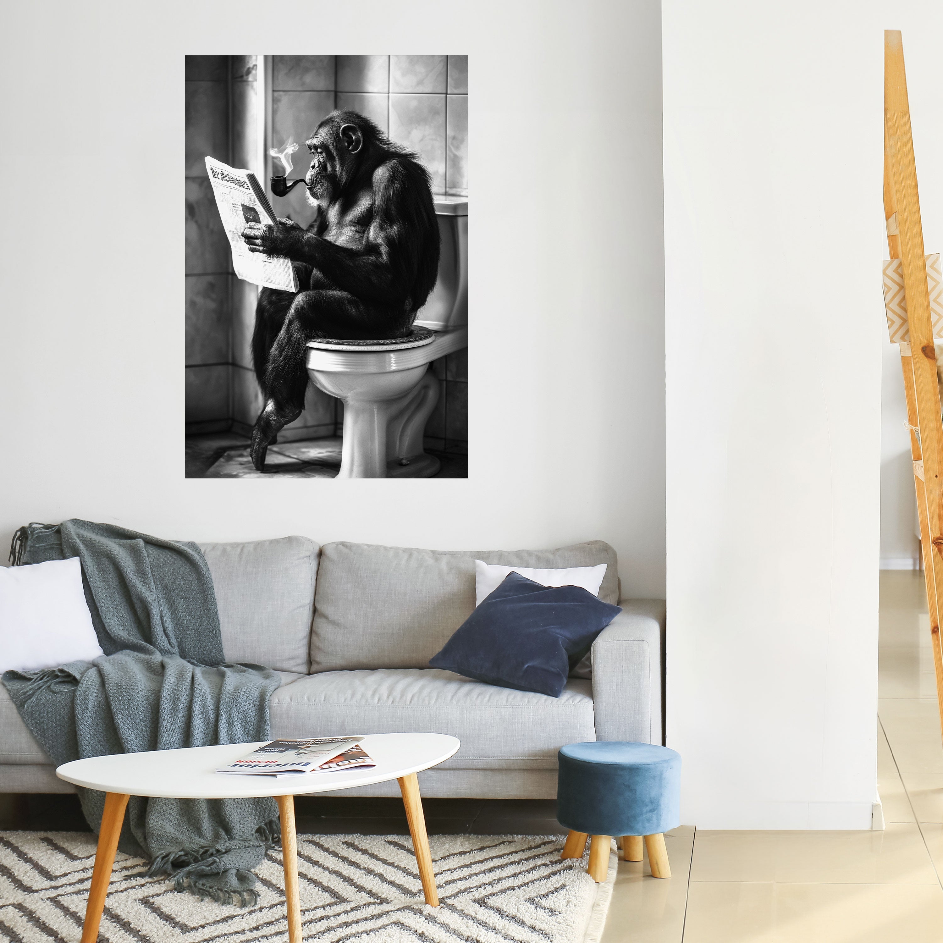 A STUND OF LUGN - vertikal poster med självhäftande text
