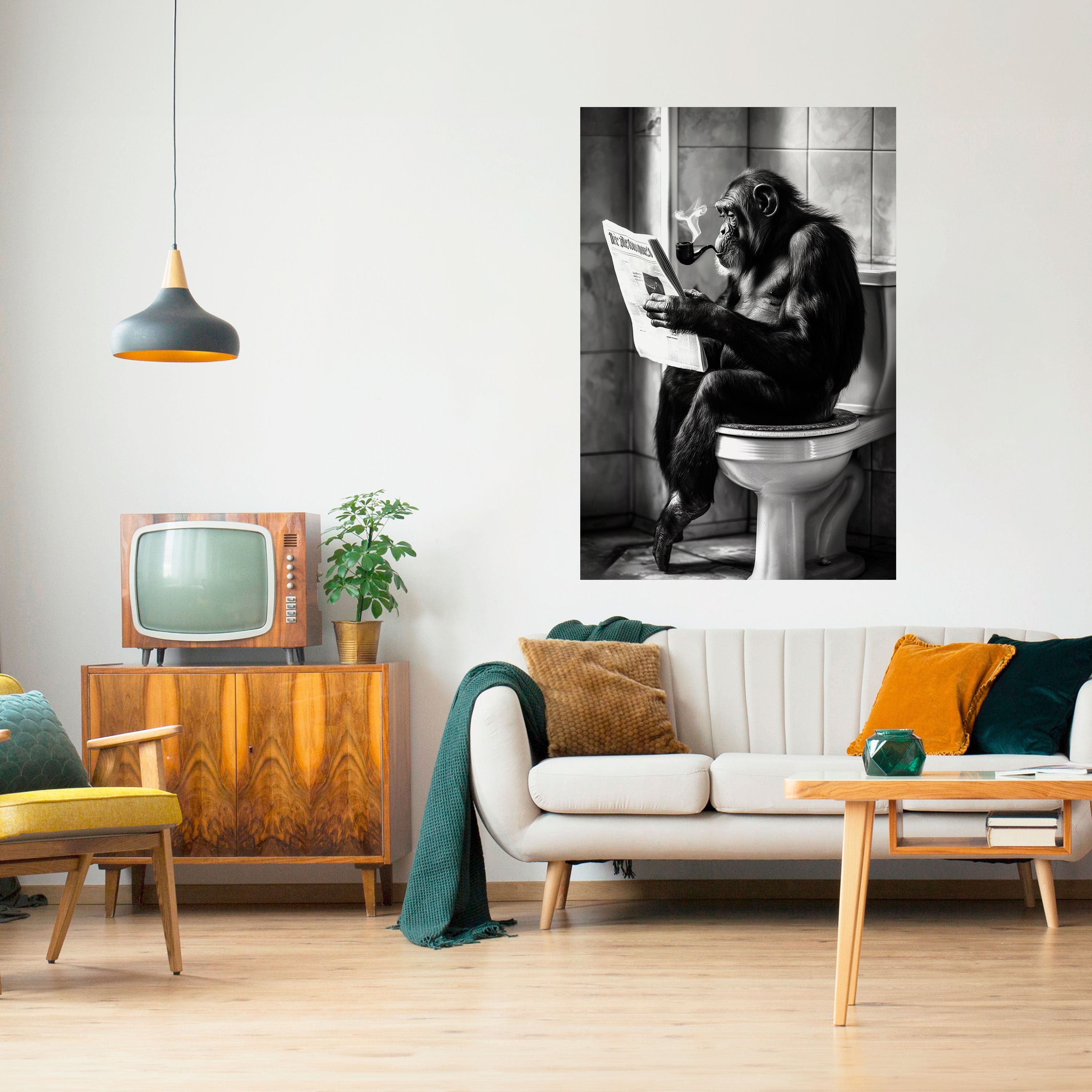 A STUND OF LUGN - vertikal poster med självhäftande text