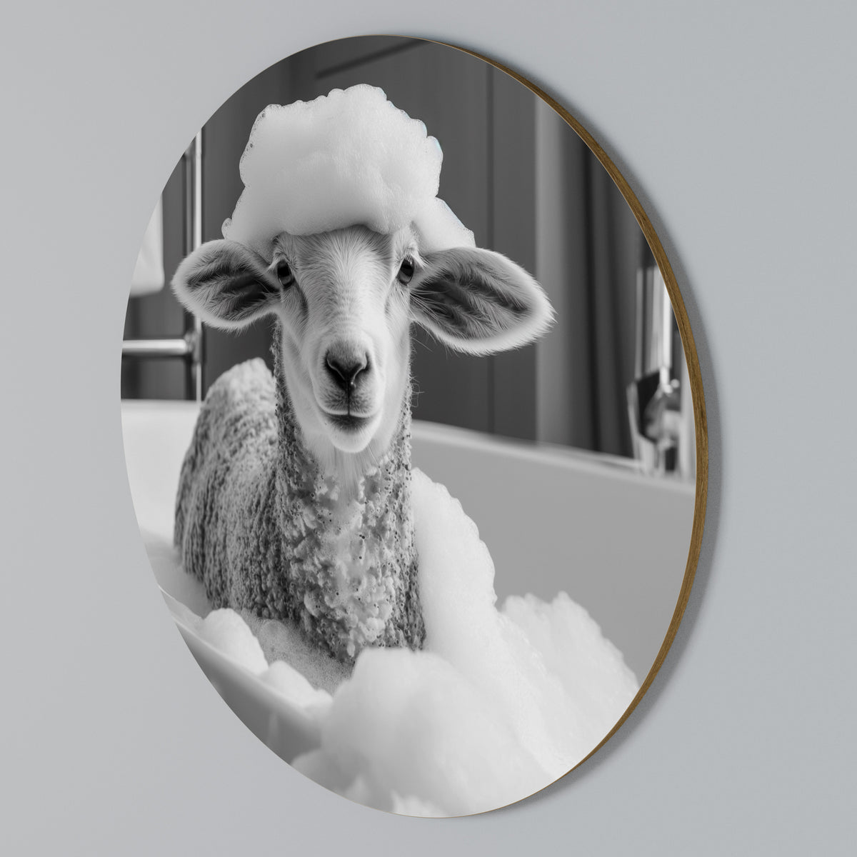 BUBBLE BATH BAA Round Wall Art