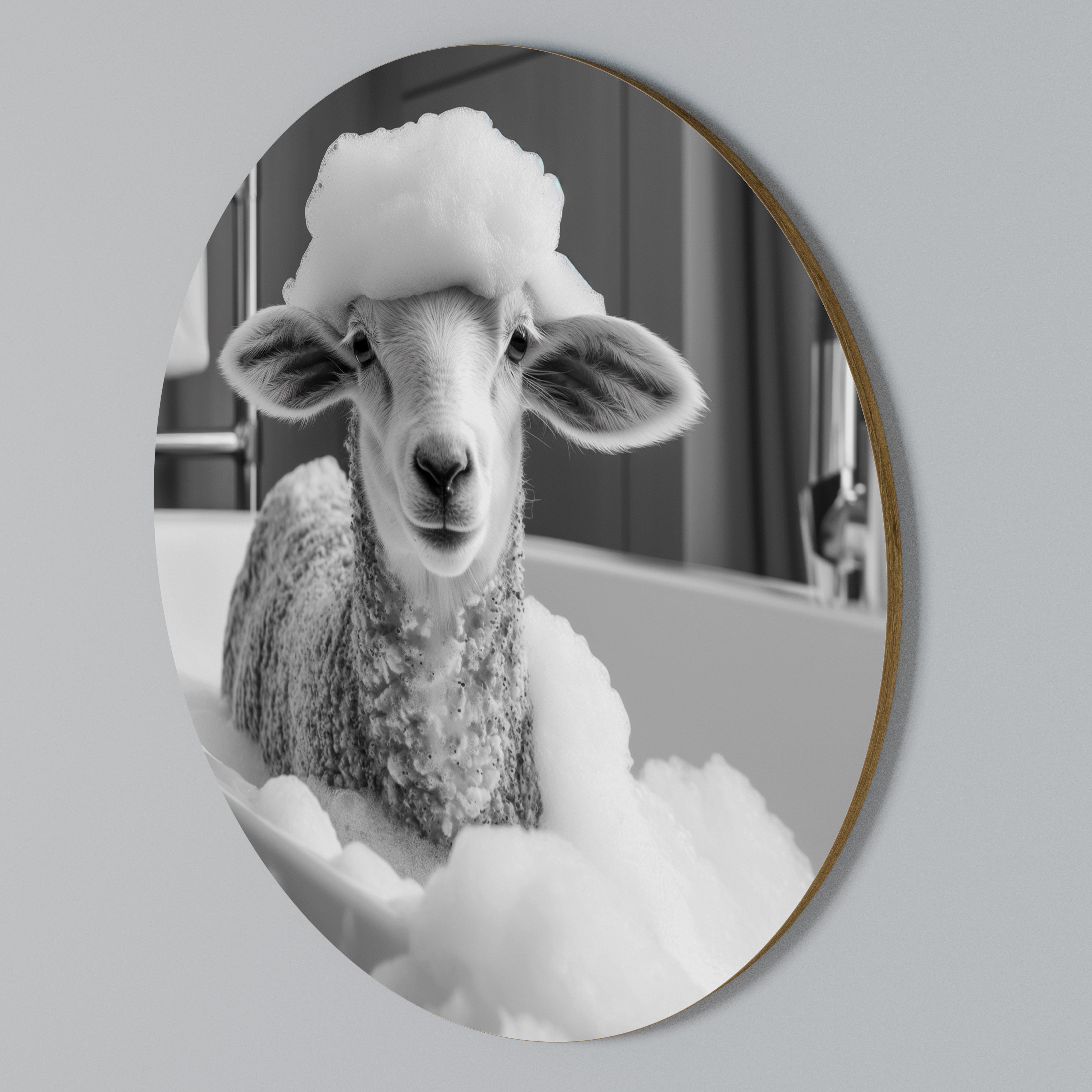 BUBBLE BATH BAA Round Wall Art