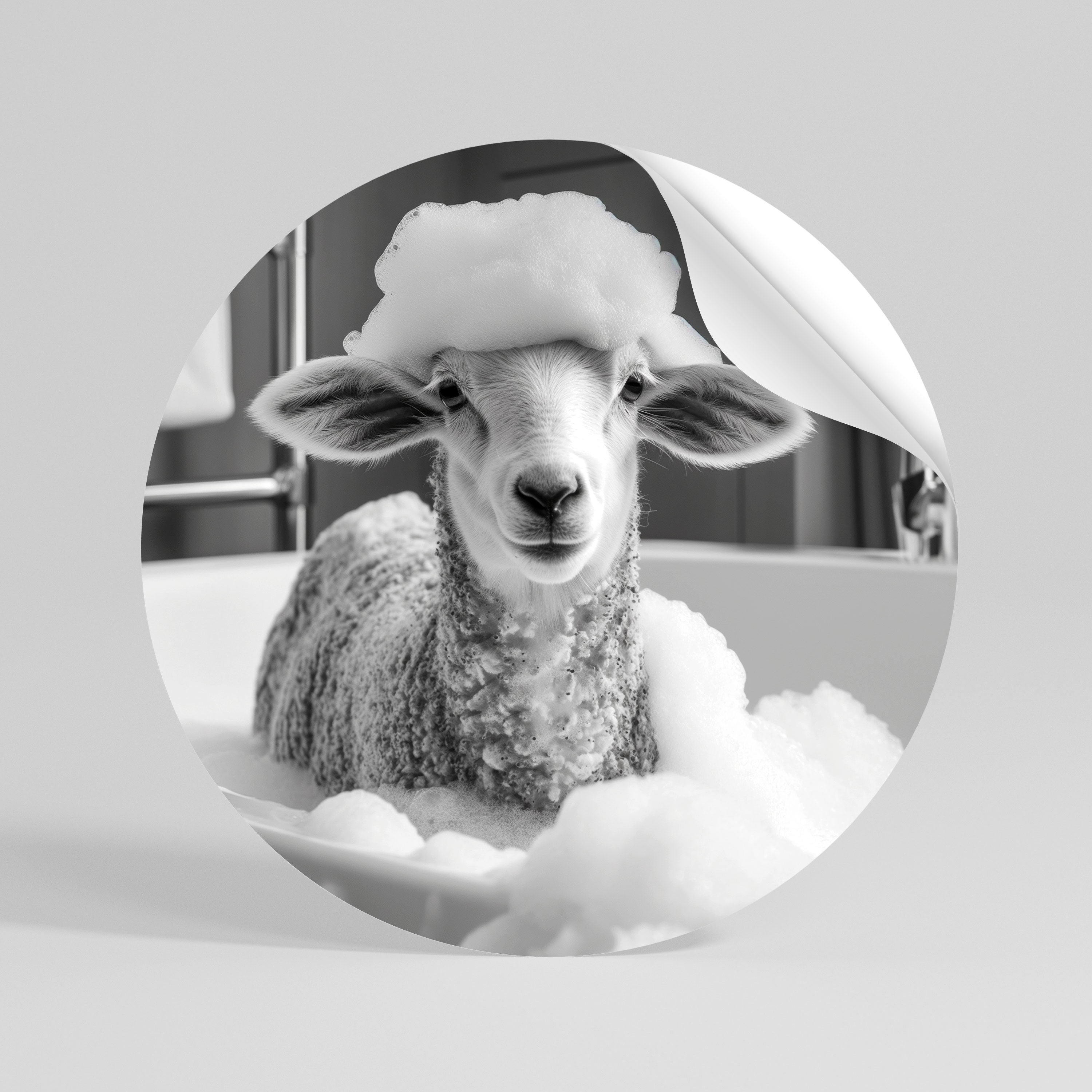 BUBBLE BATH BAA Rund väggdekal