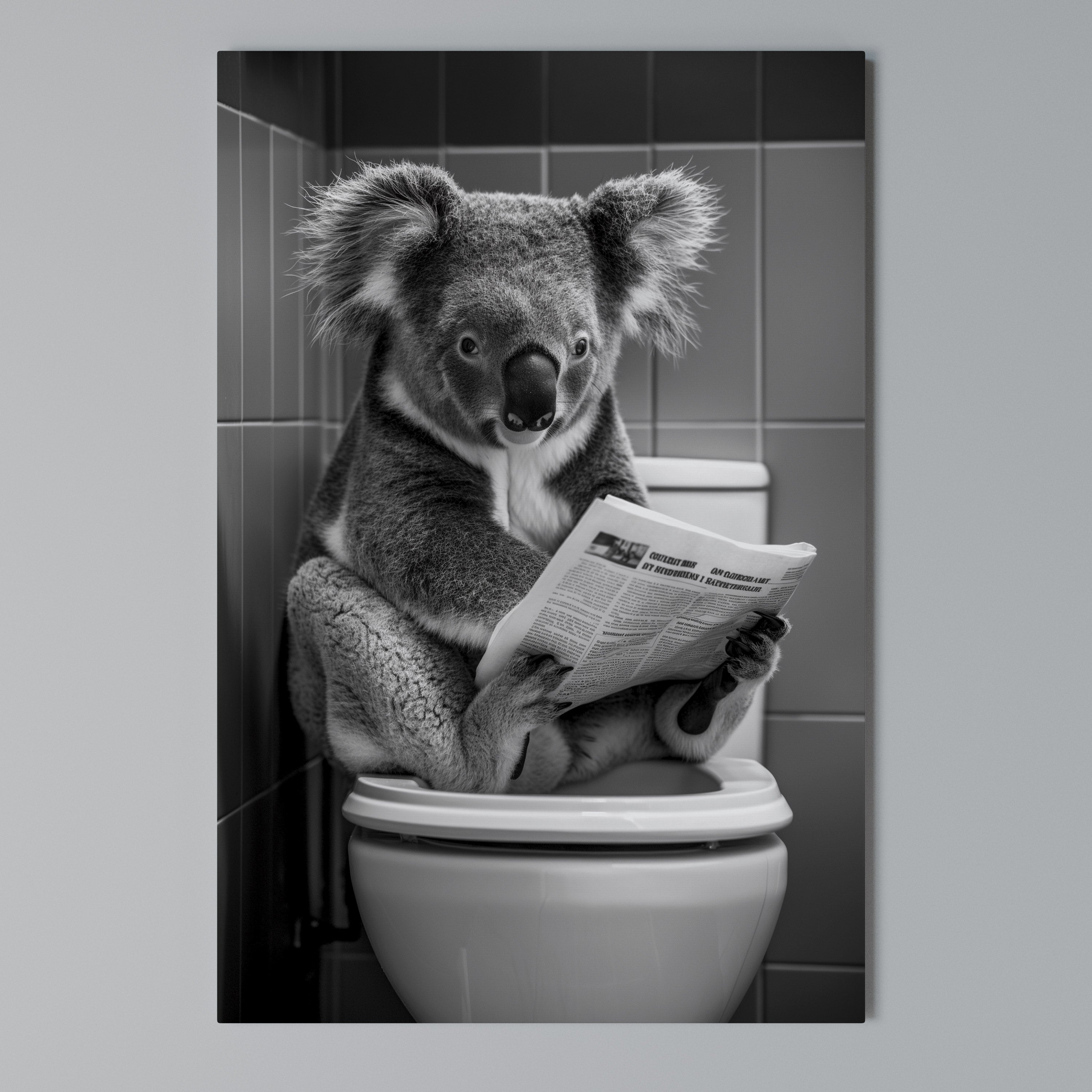 TOILET TIME TALES Vertical Canvas Print