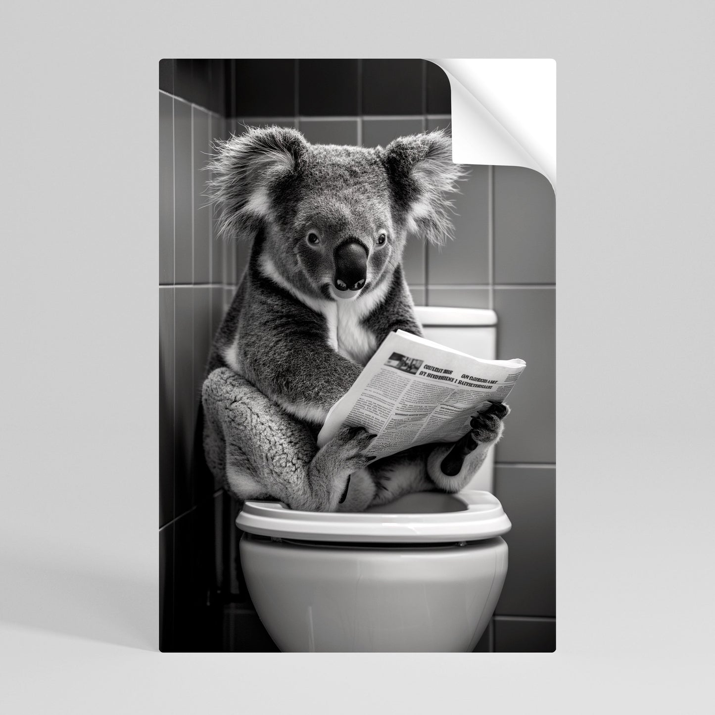 TOILETTIDSBERÄTTELSER Skalbar och självhäftande vertikal poster