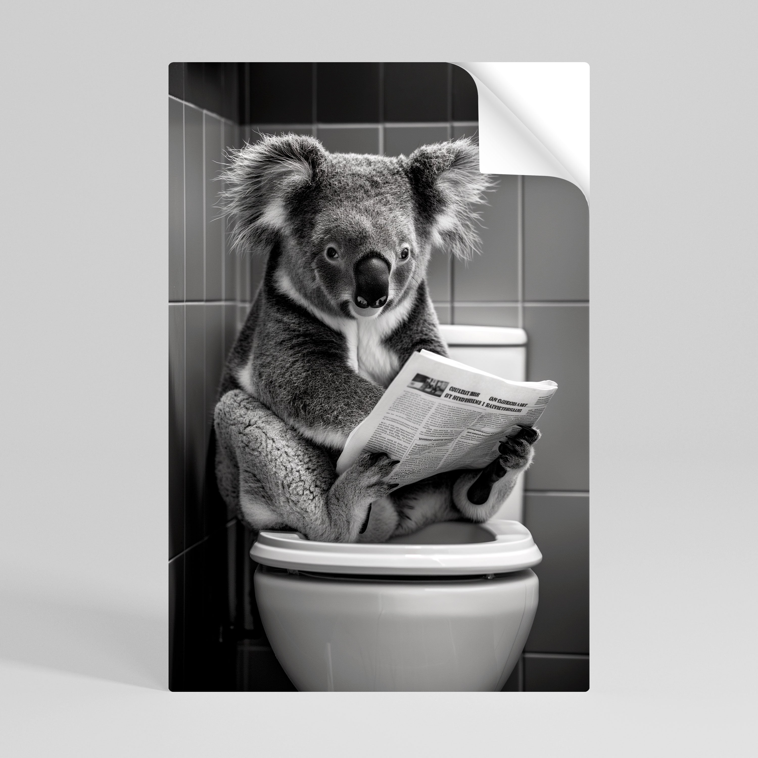 TOILETTIDSBERÄTTELSER Skalbar och självhäftande vertikal poster