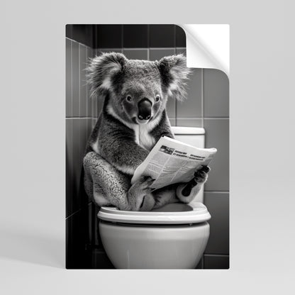 TOILETTIDSBERÄTTELSER Skalbar och självhäftande vertikal poster